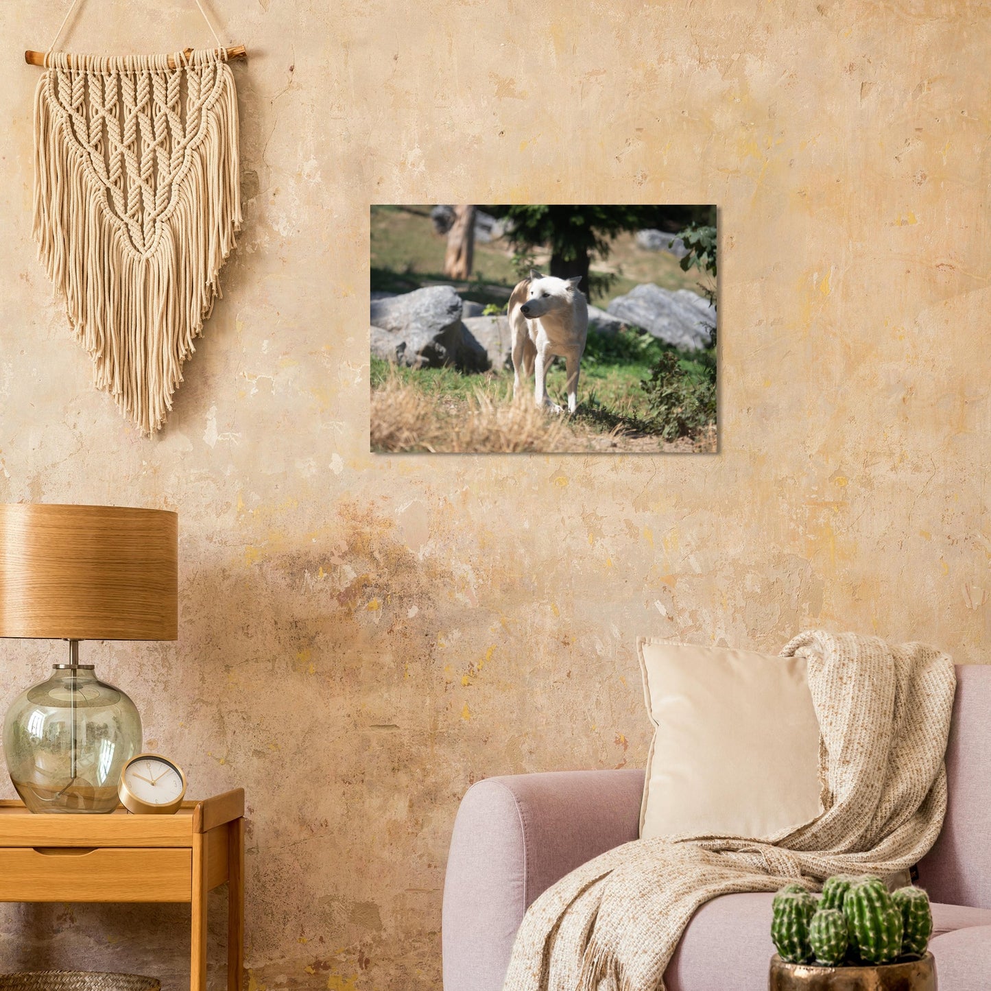 Loup blanc - Décoration murale