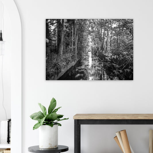 rivière bordée d'arbres - Tableaux et posters de qualité, disponibles en différentes dimensions et matières.